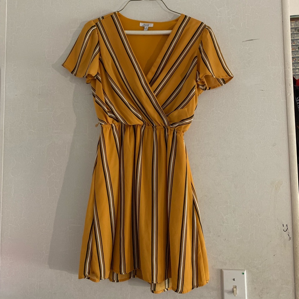 A.U.W. Striped Yellow Dress